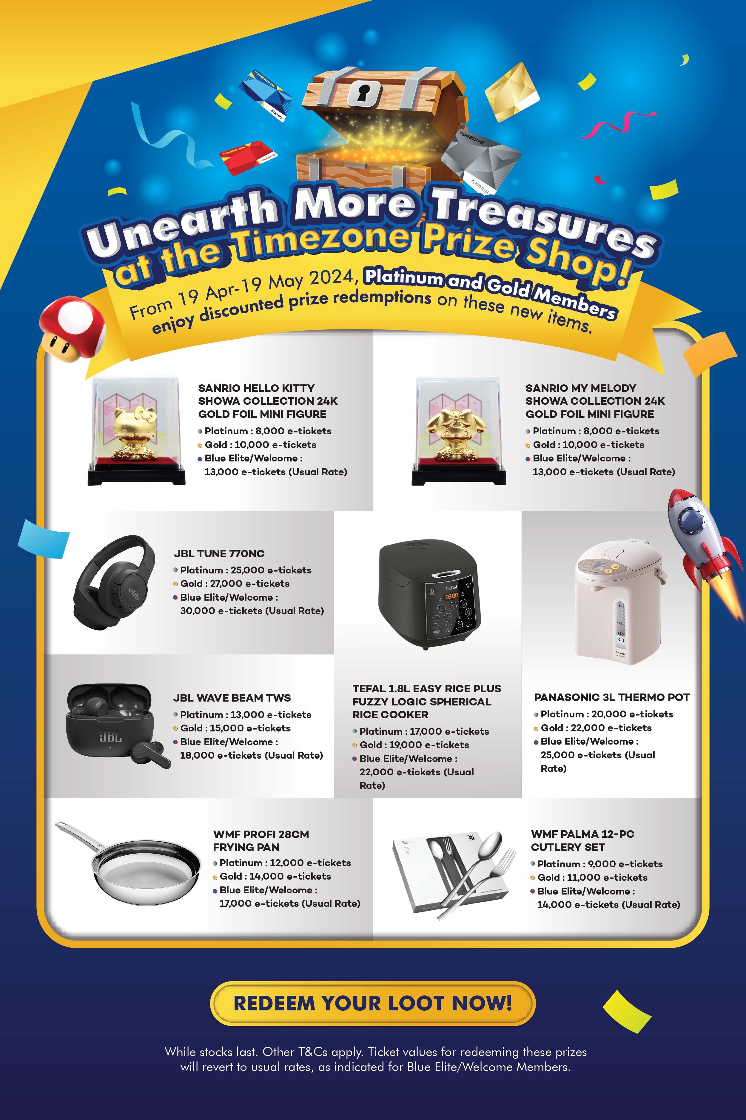 Unearth More Treasures at the Timezone Prize Shop!