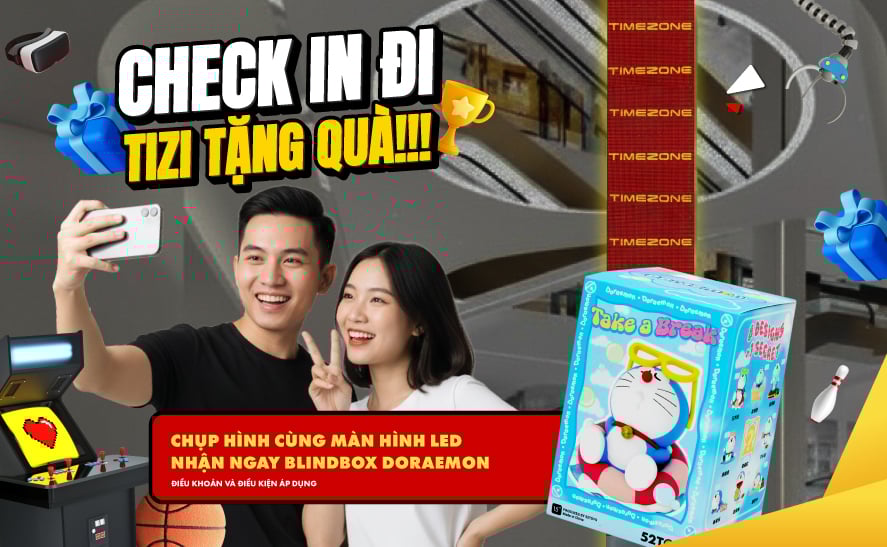 Check in đi, tizi tặng quà