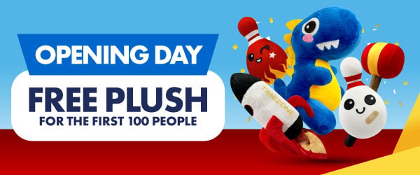 Timezone erina opening day free plush for first 100 guests