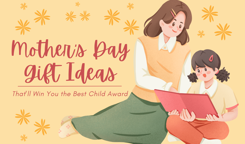 Yellow Illustrative Mother's Day Greeting Card
